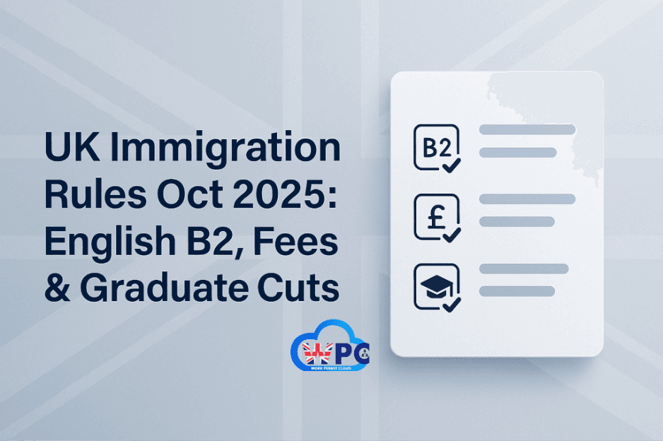 UK Immigration Rule Changes October 2025: English Level Raised, Graduate Route Cut, and Fees Increased