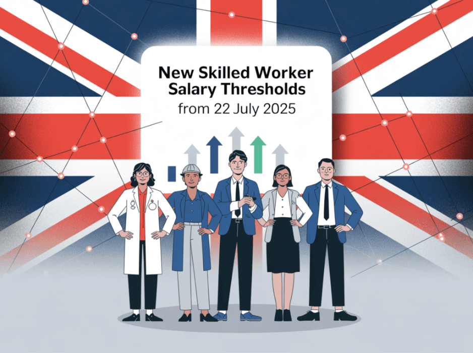 New Skilled Worker Salary Thresholds from 22 July 2025