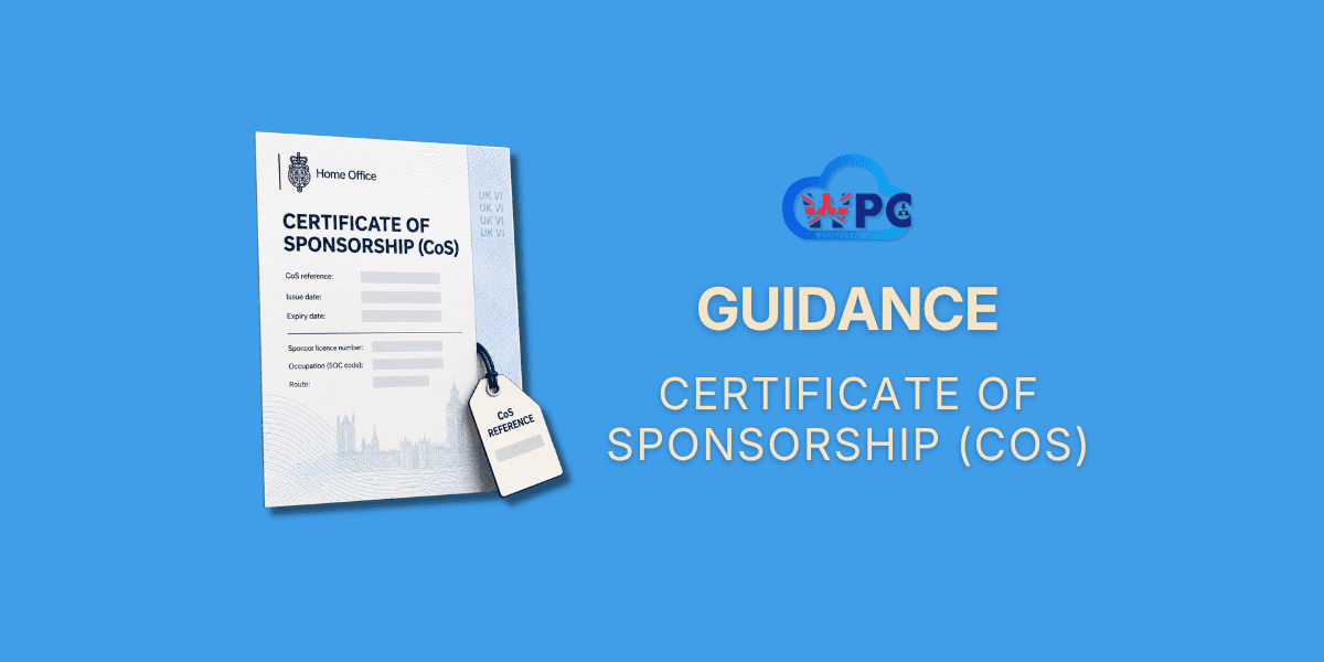 3D illustration of a certificate with a reference tag, representing the Certificate of Sponsorship assigned to a sponsored worker.