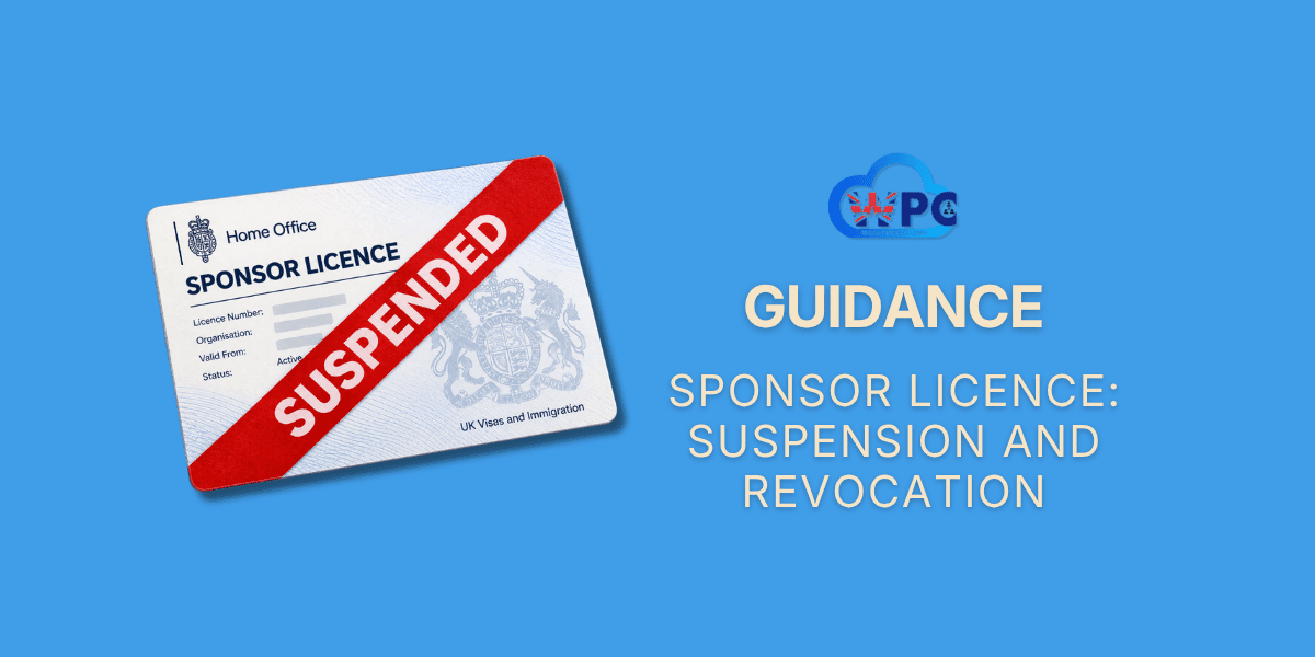 3D illustration of a licence card crossed by a diagonal band, representing sponsor licence suspension and revocation.