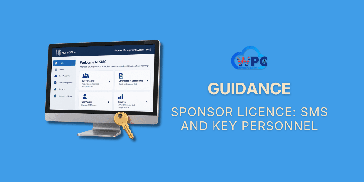 3D illustration of a monitor showing an access panel with a key, representing the Sponsorship Management System and key personnel roles.